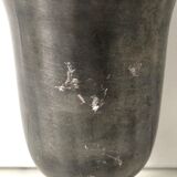 Stamped grey pewter antique vase