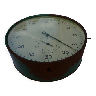 Large junghans wall stopwatch for darkroom / mechanical laboratory timer 1960