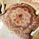 Louis XV style cabriolet armchair - floral velvet seat