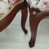 Paire de chaises Louis Philippe assisse tissu