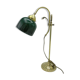 Lampe opaline verte et laiton