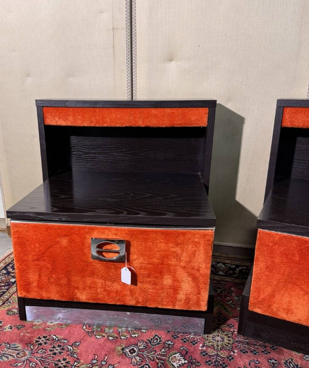vintage 70s bedside tables