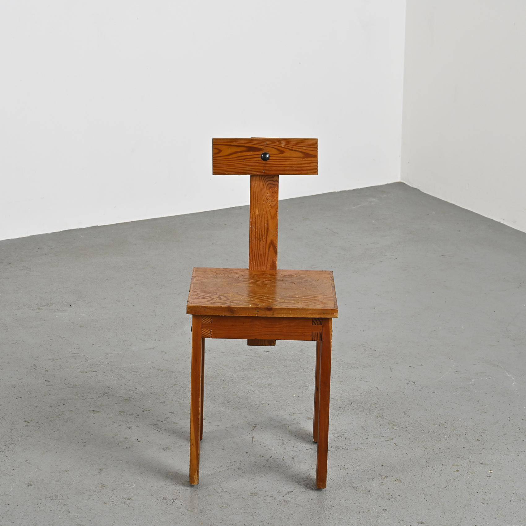 Set of four mountain chairs, La Plagne circa 1970
