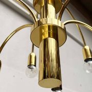 German vintage brass chandelier by Star Leuchten, 1970s.