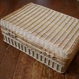 Suitcase vintage wicker