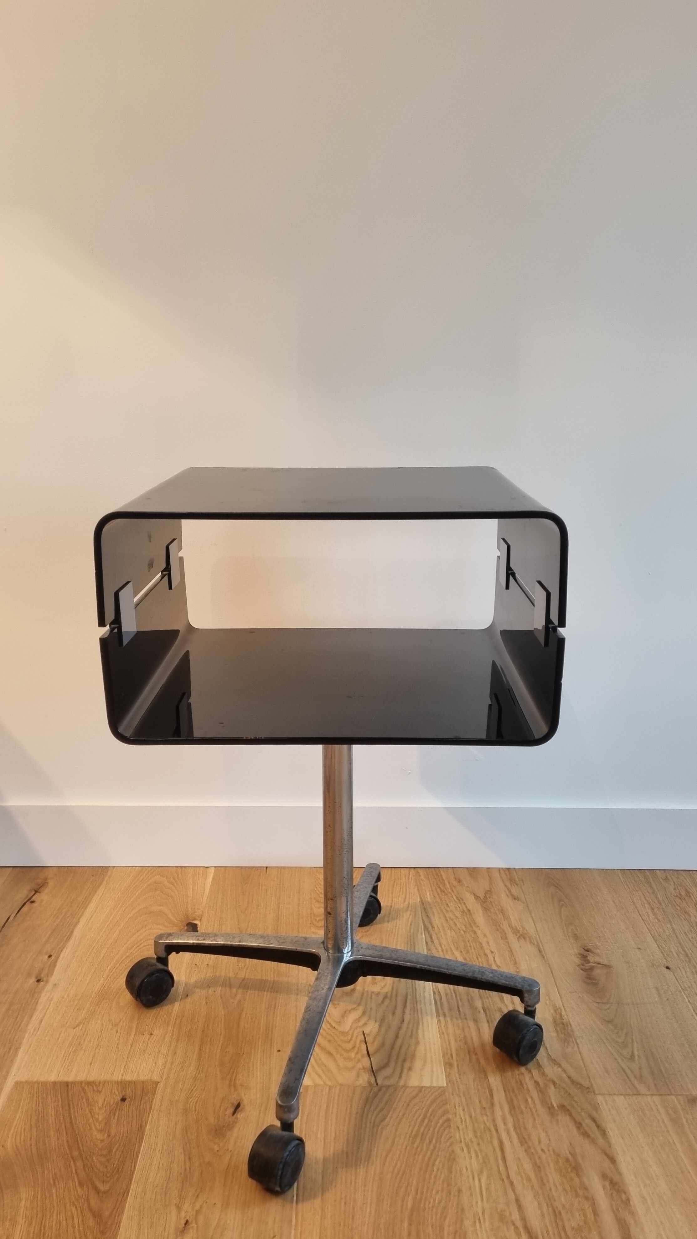 Plexiglass furniture on wheels