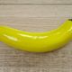 Vintage Murano Glass Fruit In The Shape Of A Yellow Banana 4990