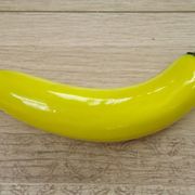 Vintage Murano Glass Fruit In The Shape Of A Yellow Banana 4990