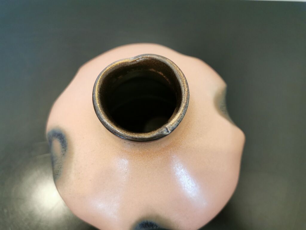 Vintage onion vase BAY West Germany old pink