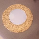 Mirror in raffia 36 cm
