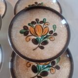 Fascinating set of six semi-honed dishes, perfect for collections and