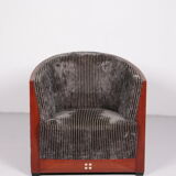 Art Deco Set of 3 Armchairs Frits Schuitema with table 1980s