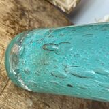 Tubular bubble glass vase