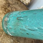 Vase tubulaire en verre bullé