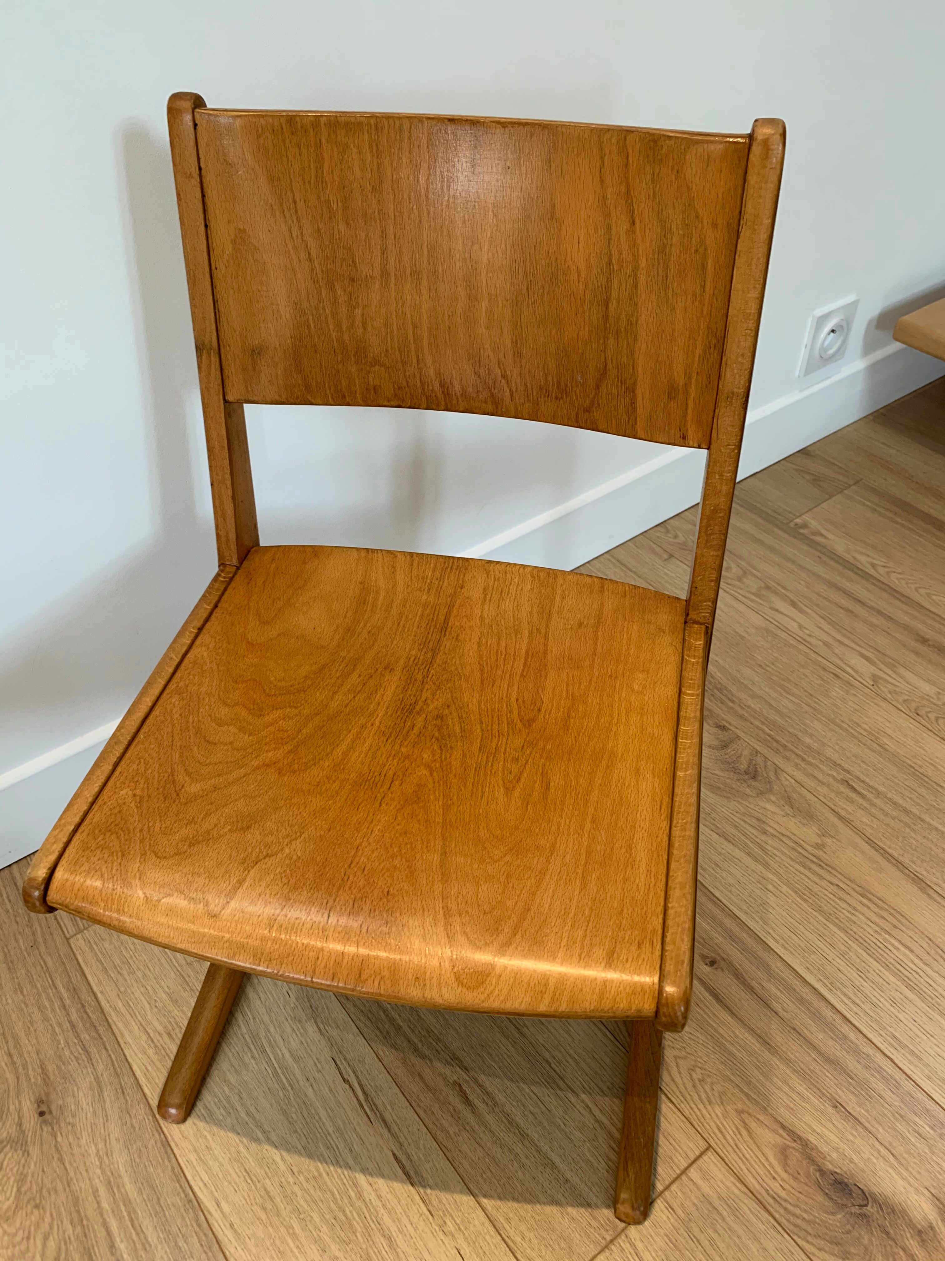 50s school chair Karl Nothhelfer for Casala