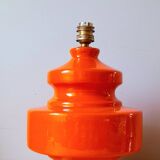 Orange ceramic lamp base 1970