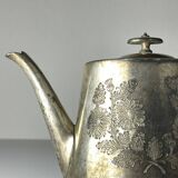 Antique silver-plated teapot from Sheffield, England, 1890-1910.