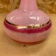 Old Pink Opaline Soliflore Vase + Vintage Gold & Camé Decor