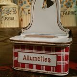 Boîte allumettes en tôle émaillée