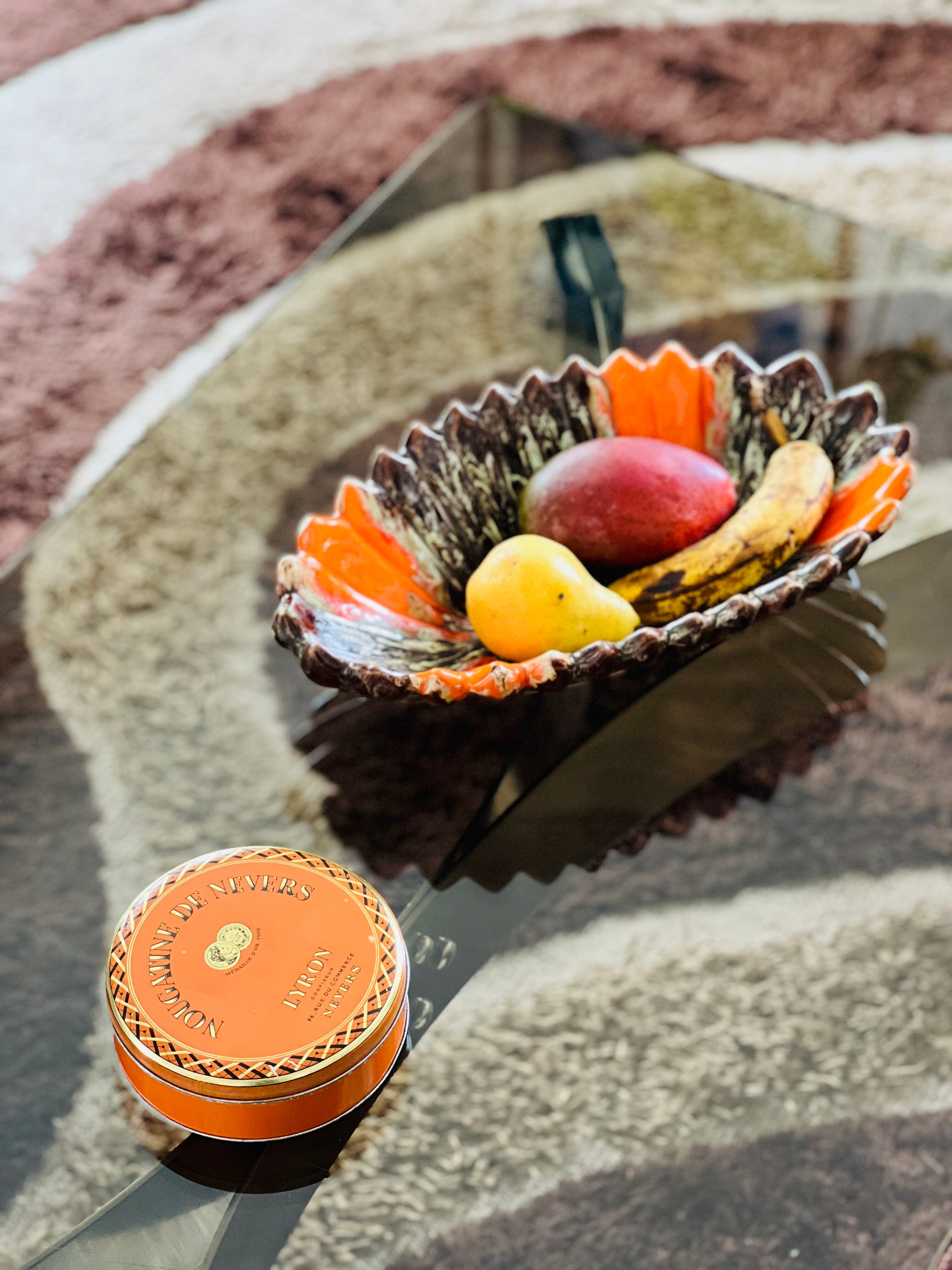 Vallauris orange fruit platter