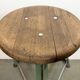 Tabouret d'atelier industriel vert, années 1960