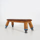 Industrial leather bench