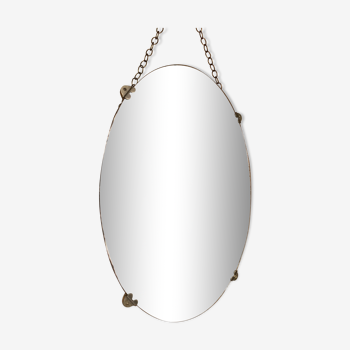 Miroir oval ancien, 41x60 cm