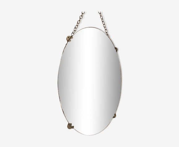 Miroir oval ancien, 41x60 cm