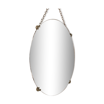 Miroir oval ancien, 41x60 cm