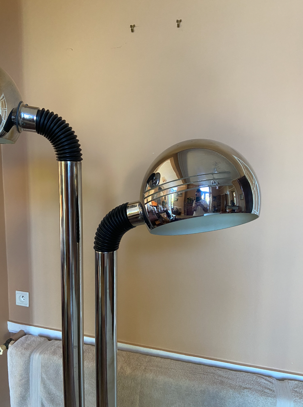 Floor lamp balls chrome 1970 italian