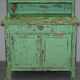 Victorian Green Patinated Buffet, Library or Cabinet