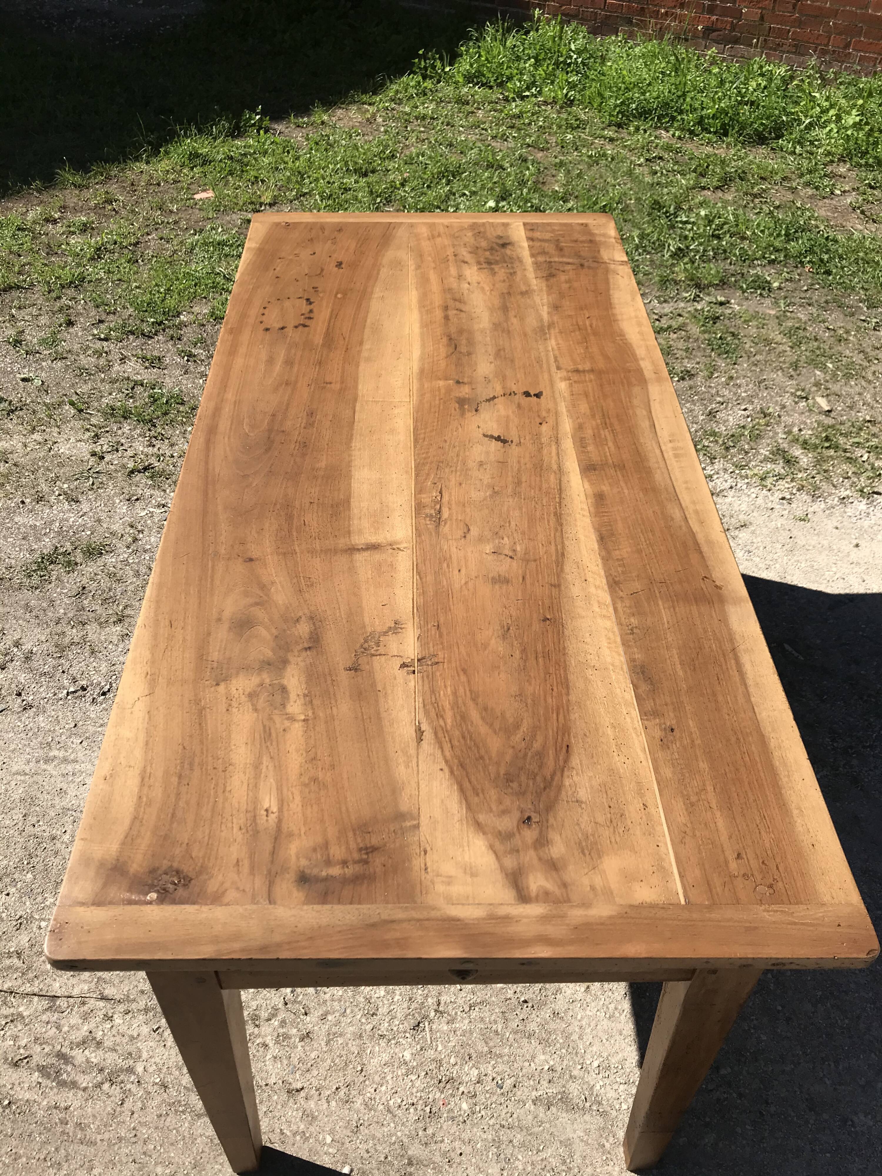 Restored walnut farm table