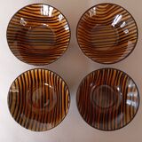 4 coupelles  Sarreguemines "Domino"