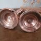 Lot de 2 bougeoirs en cuivre