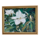 Huile sur toile « Motifs floraux » par Eila C, Suède milieu XXème