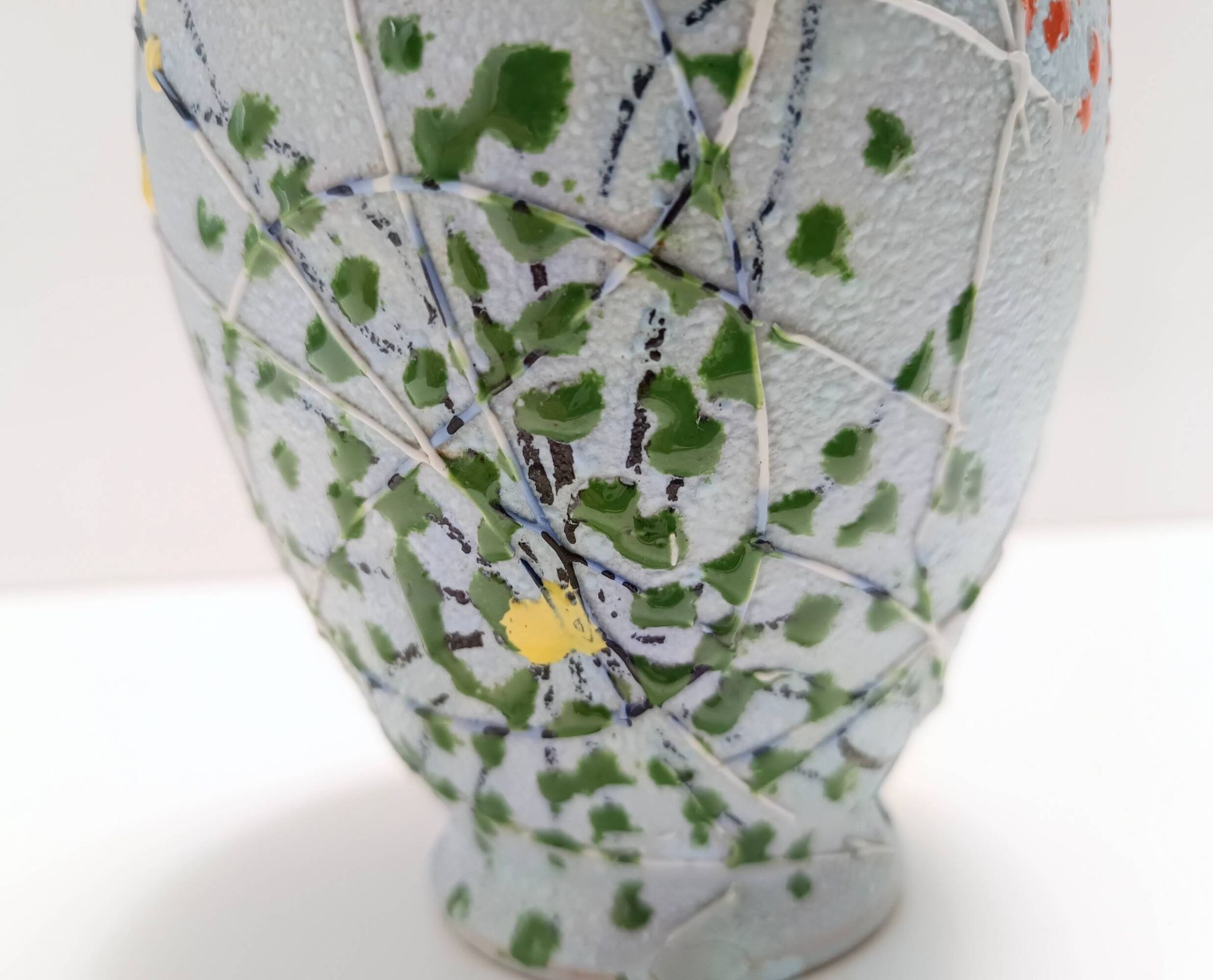 Handcrafted  and Hand-painted Multicolored Ceramic Vase by Fanciullacci, It