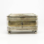 Plated brass sugar bowl from Henneberg Brothers, Warsaw, Poland, 19th century