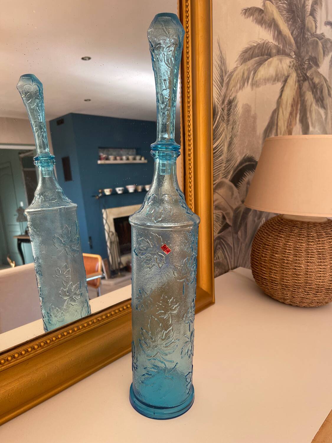 Carafe italienne en verre d’Empoli