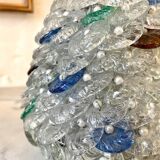 Table lamp with multicolored Murano glass pebbles