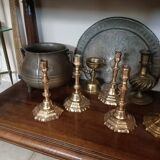 Louis XV chiseled bronze candlesticks