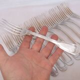 Antique forks silver metal service model to net