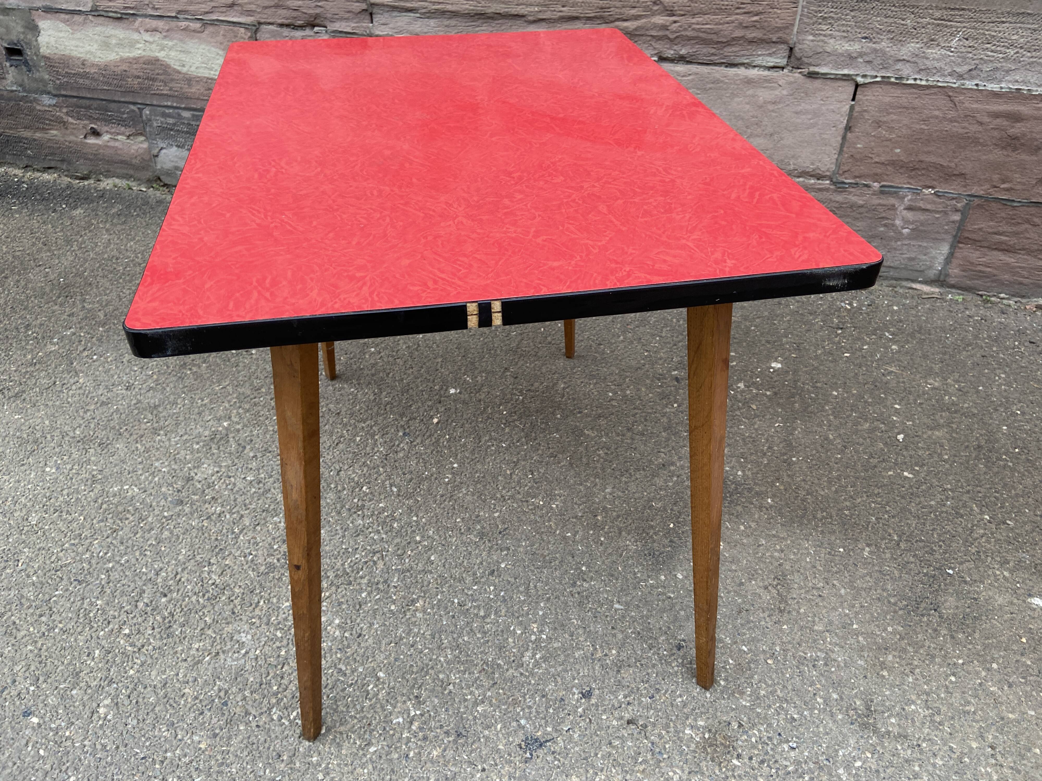 Table basse cocktail formica vintage 1960