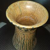 Sandstone vase enamelled large fire cooking 1930/50