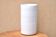Vase by Antonio Lampecco minimalist white ceramic scroll
