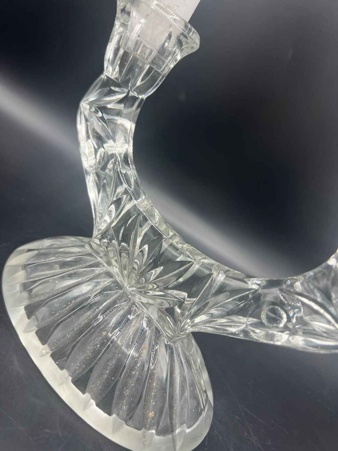 Vintage glass candle holder