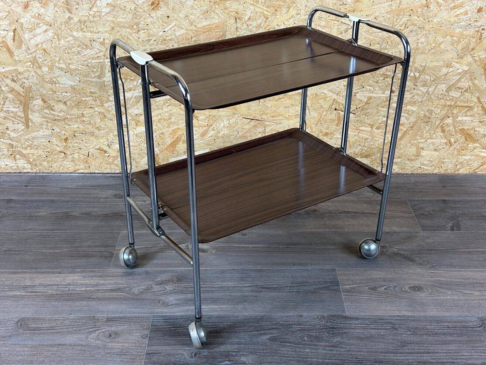 60s 70s serving trolley dinette side table space age brown design