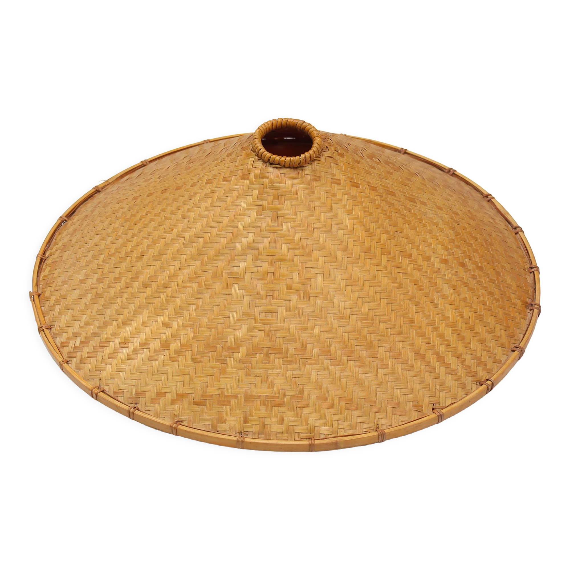 70s wicker pendant light