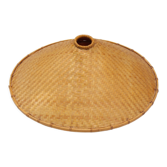 70s wicker pendant light