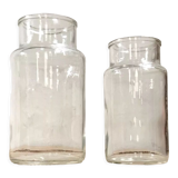 Pair of glass jars