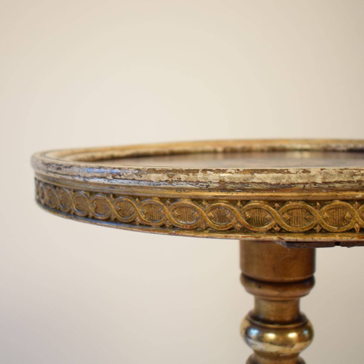 Victorian Marquetry Round Side Table, 1870s